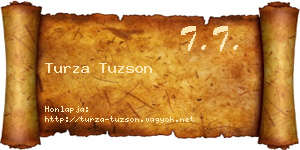 Turza Tuzson névjegykártya